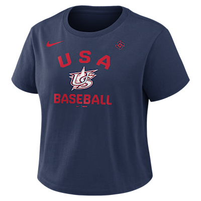 USA Baseball 2026 World Baseball Classic Mod Women's Nike Cropped T-Shirt