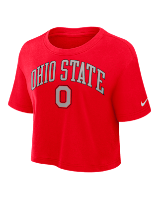 Женская футболка Ohio State Athletic Prep Arch Nike Dri-FIT College Cropped