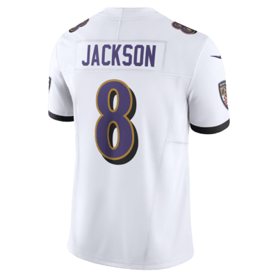 Men's Nike Lamar Jackson White Baltimore Ravens Vapor Limited Jersey