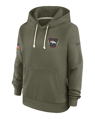 Женское худи Denver Broncos Salute to Service Sideline Nike Dri-FIT NFL Pullover Hoodie