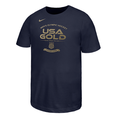 Nike USA Olympic Team 2026 "Gold Medal" Big Kids' Cotton Short-Sleeve T-Shirt