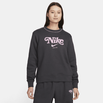 Nike Sportswear sweatshirt van fleece met ronde hals voor dames