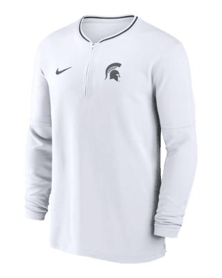 Мужские  Michigan State Spartans Sideline Coach Nike Dri-FIT College 1/2-Zip Long-Sleeve Top