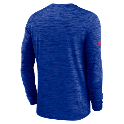 Buffalo Bills Sideline Team Issue Velocity Men's Nike Dri-FIT NFL Long-Sleeve T-Shirt