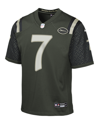 Детские джерси Justin Fields New York Jets Rivalries Collection Big Kids' Nike NFL Game Jersey
