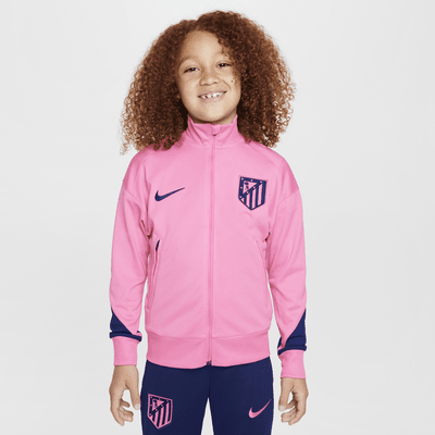 Atlético Madrid Strike Third Nike Dri-FIT Fußball-Trainingsanzug aus Strickmaterial für ältere Kinder