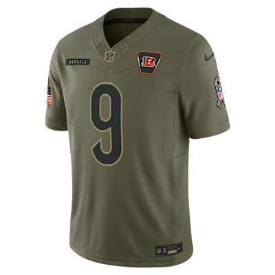 Joe Burrow Cincinnati Bengals Salute to Service Men's Nike Dri-FIT NFL Limited Jersey