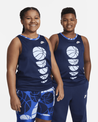 Nike Culture of Basketball Big Kids' Reversible Basketball Jersey Tunic in Red, Size: Large | FD5382-657