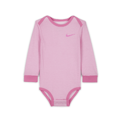 Bodys de manga larga (paquete de 3) para bebé (de 12 a 24 meses) Nike Baby Essentials