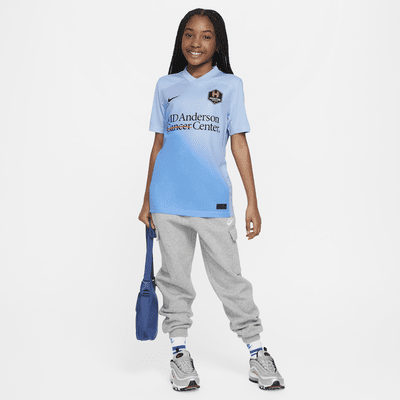 Jersey Nike Dri-FIT de la NWSL replica del Houston Dash visitante 2024 Stadium para niños talla grande