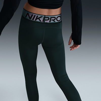 Nike Pro Big Kids' (Girls') Dri-FIT Leggings with Shine Accents