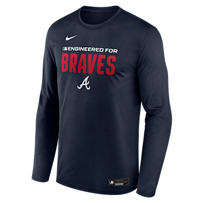 Atlanta Braves Authentic Collection Team Issue Men's Nike Dri-FIT MLB Long-Sleeve T-Shirt