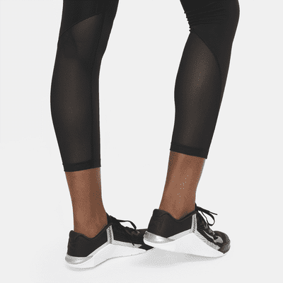 Leggings a 7/8 a vita media con inserti in mesh Nike Pro – Donna