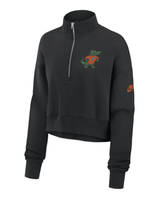 Женские  Florida Gators Legacy Elevated Logo Nike College Cropped 1/4-Zip Crew