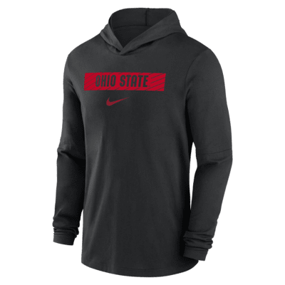 Ohio State Buckeyes Sideline Men's Nike Dri-FIT College Long-Sleeve Hooded Top