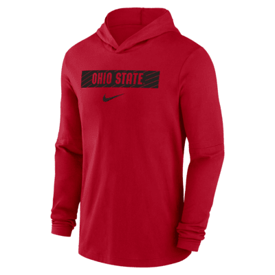 Ohio State Buckeyes Sideline Men's Nike Dri-FIT College Long-Sleeve Hooded Top