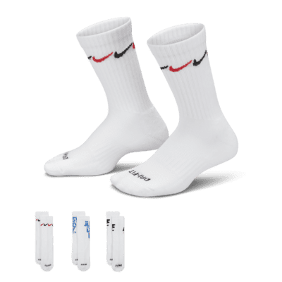 Nike Graphic Dri-FIT Crew Socks (3 Pairs) Little Kids' Socks