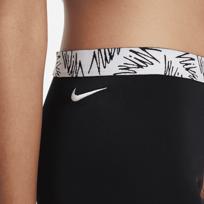 Nike Script Logo Big Kids' (Girls') Crossback Sport Bikini & Short Set ...