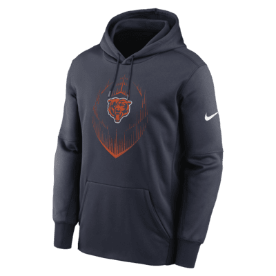 Sudadera con gorro sin cierre Nike Therma de la NFL para hombre Chicago Bears Icon