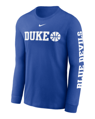 Мужская футболка Duke Blue Devils Basketball Icon Nike College Long-Sleeve для баскетбола