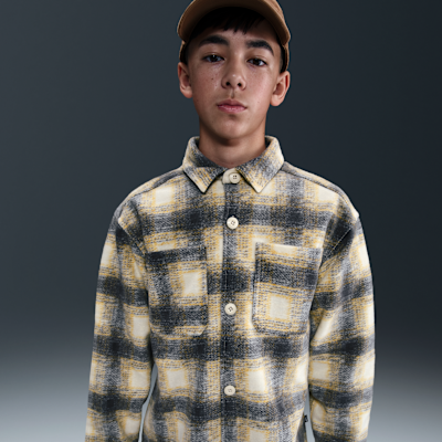 Nike SB Big Kids' Long-Sleeve Button Down Shirt
