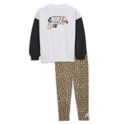 Nike Floral Younger Kids' Crew and Leggings Set