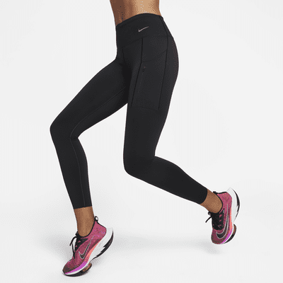 Nike Go Leggings de 7/8 de talle medio y sujeción firme con bolsillos - Mujer