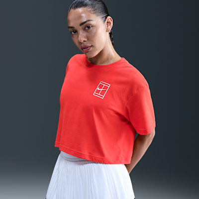 Nike Slam Women's Dri-FIT Short-Sleeve Cropped Tennis T-Shirt