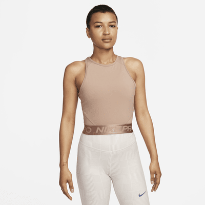 Nike Pro Dri-FIT Women's Cropped Training Tank Top, Black/Iron  Grey/White/White, XL : Clothing, Shoes & Jewelry 