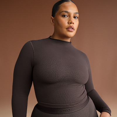 NikeSKIMS Vintage Seamless Women's Mock-Neck Crop Top