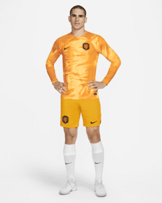 Netherlands 2022/23 Stadium Home Big Kids' Nike Dri-FIT Long-Sleeve Soccer  Jersey.