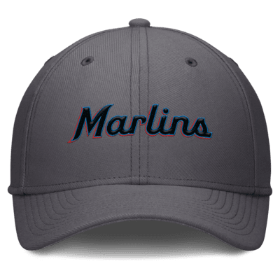 Gorra Nike Dri-FIT de la MLB para hombre Miami Marlins Swoosh