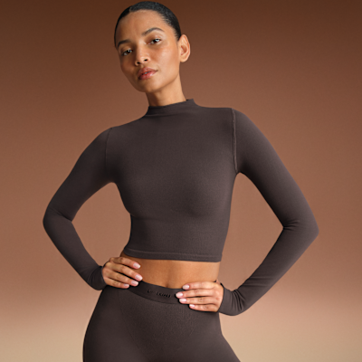 NikeSKIMS Vintage Seamless Women's Mock-Neck Crop Top