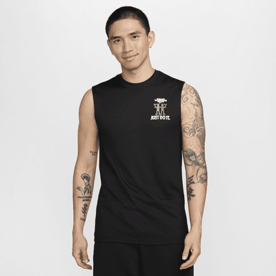 Nike Men's Dri-FIT Sleeveless Fitness T-Shirt. Nike SG