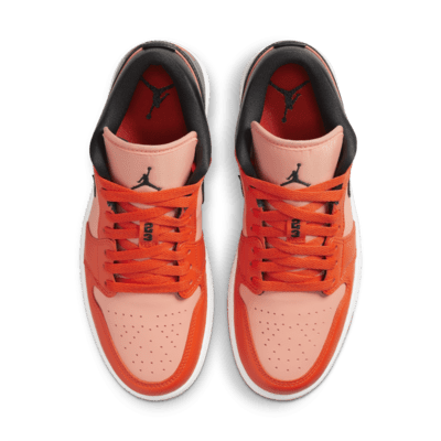 jordan 1 orange and black low