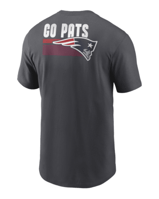 NIKE NEW ENGLAND PATRIOTS OLD SCHOOL LOGO GRAY T-SHIRT MEN'S SIZE M