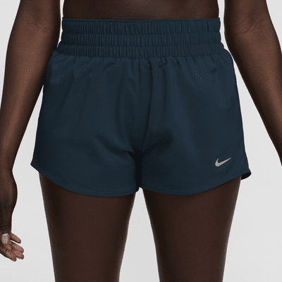 Nike One Pantalón corto con malla interior de talle medio y 8 cm Dri-FIT- Mujer