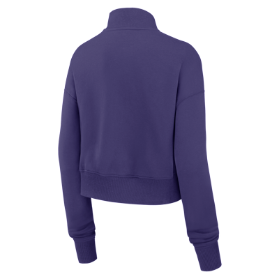 Sudadera de cuello redondo Nike de la NFL cropped de cierre de 1/4 para mujer Baltimore Ravens Phoenix