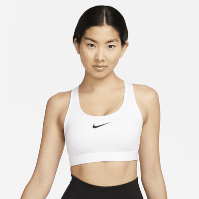 สปอร์ตบราผู้หญิงเสริมฟองน้ำ Nike Swoosh Medium Support