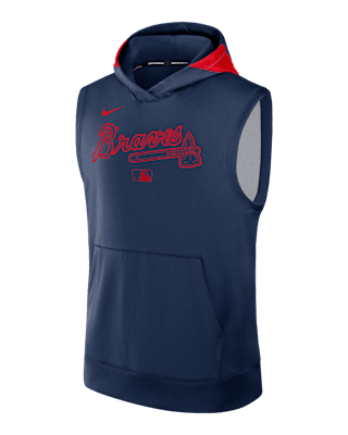 Мужское худи Atlanta Braves Authentic Collection Men’s Nike Dri-FIT MLB Sleeveless Pullover Hoodie