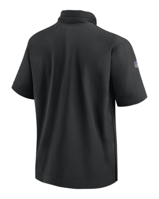 Philadelphia Eagles Sideline Coach Men's Nike NFL 1/2-Zip Short-Sleeve  Hooded Jacket