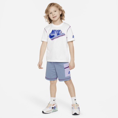 Conjunto de shorts de French Terry para niños talla pequeña Nike Sportswear Reimagine