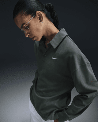 Женские  Nike Sportswear Essential Oversized Long-Sleeve Polo