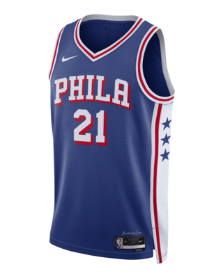 Мужские джерси Joel Embiid Philadelphia 76ers 2023/24 Icon Edition Nike Dri-FIT NBA Swingman Jersey