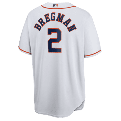 Nike Men's Replica Houston Astros Alex Bregman #2 Grey Cool Base Jersey