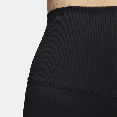 Cykelshorts Nike One Rib med hög midja 12,5 cm för kvinnor