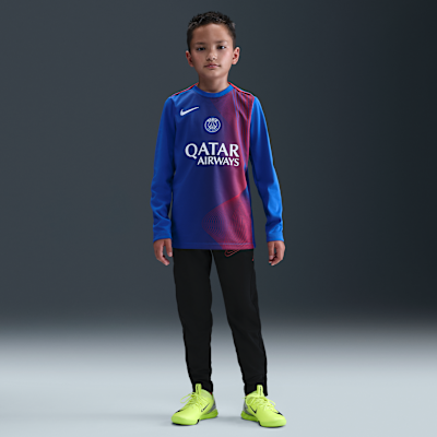 Paris Saint-Germain Academy Pro Third Older Kids' Nike Dri-FIT Total 90 Football Pre-Match Long-Sleeve Top