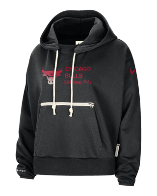 Женское худи Chicago Bulls Standard Issue Nike Dri-FIT NBA Pullover Hoodie