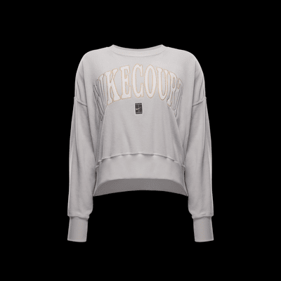 NikeCourt Heritage Women's Over-Oversized Crew-Neck Graphic Tennis Sweatshirt