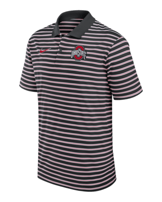 Мужские  Ohio State Buckeyes Primetime Victory Striped Nike Dri-FIT College Polo